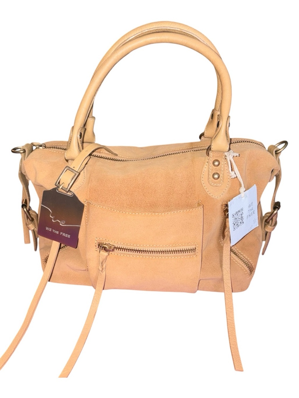 Free People We The Free Suede Baby Emerson Bag Italian Straw Suede New With Tags - Picture 5 of 10